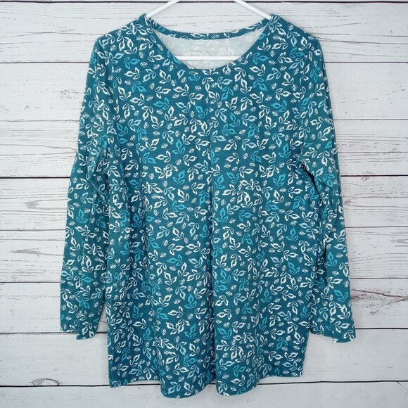Woman Within Womens Blouse Top Floral Size Medium - Picture 1 of 7